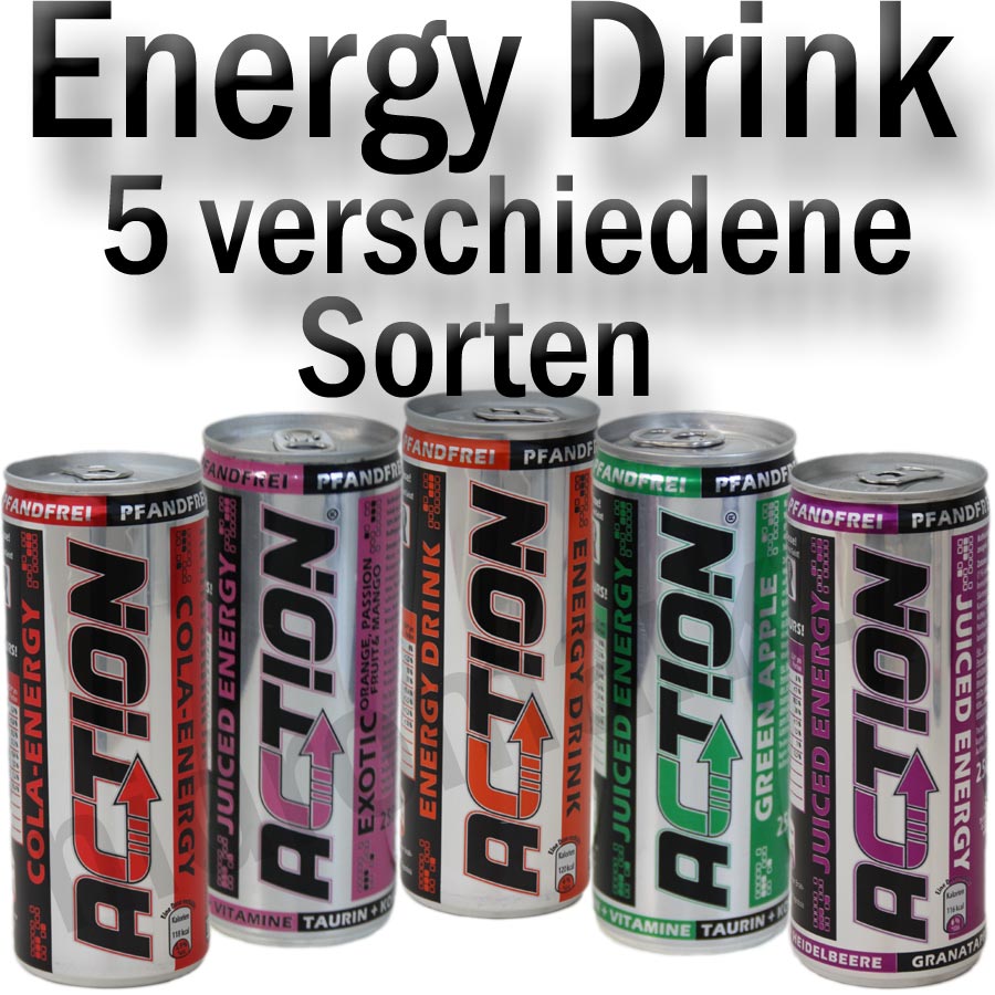 20 Action Energy Drink vers. Sorten zur Wahl/ 1L=2,40€ eBay