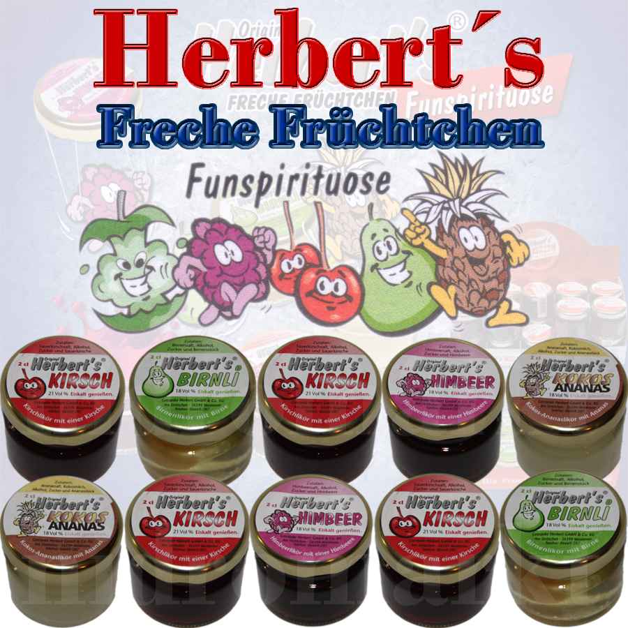 10 Herbert´s Freche Früchtchen Obstlikör (1l=39,40€) eBay